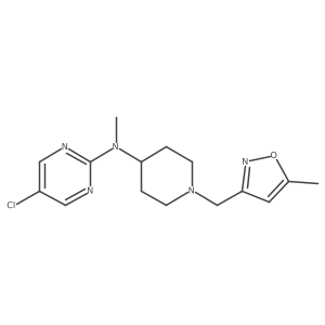 5-chloro-N-methyl-N-{1-[(5-methyl-1,2-oxazol-3-yl)methyl]piperidin-4-yl}pyrimidin-2-amine结构式