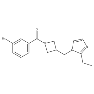 1-{[1-(3-bromobenzoyl)azetidin-3-yl]methyl}-2-ethyl-1H-imidazole Structure