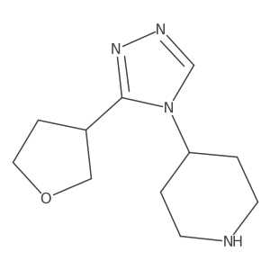 4-[3-(oxolan-3-yl)-4H-1,2,4-triazol-4-yl]piperidine Structure
