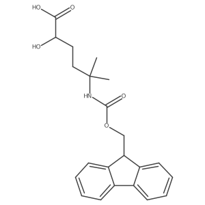 5-({[(9H-fluoren-9-yl)methoxy]carbonyl}amino)-2-hydroxy-5-methylhexanoic acid结构式