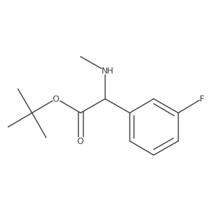 Tert-butyl 2-(3-fluorophenyl)-2-(methylamino)acetate Structure