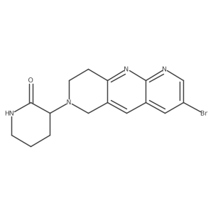 3-{3-bromo-6H,7H,8H,9H-pyrido[2,3-b]1,6-naphthyridin-7-yl}piperidin-2-one Structure