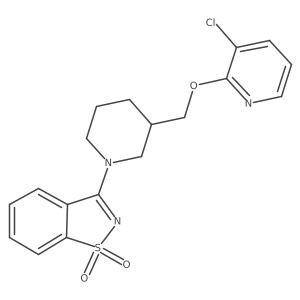 3-[3-[(3-Chloropyridin-2-yl)oxymethyl]piperidin-1-yl]-1,2-benzothiazole 1,1-dioxide Structure