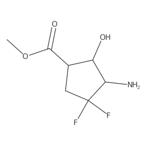 methyl (1S,2R,3S)-3-amino-4,4-difluoro-2-hydroxy-cyclopentanecarboxylate Structure
