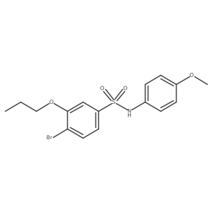 4-bromo-N-(4-methoxyphenyl)-3-propoxybenzene-1-sulfonamide结构式