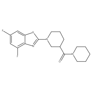 4,6-Difluoro-2-[3-(piperidine-1-carbonyl)piperidin-1-yl]-1,3-benzothiazole Structure