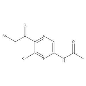 N-(5-(2-Bromoacetyl)-6-chloropyrazin-2-yl)acetamide结构式