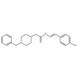 2-(4-Benzyl-1-piperazinyl)-N'-(4-hydroxybenzylidene)acetohydrazide结构式