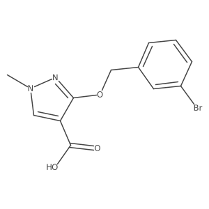 3-((3-bromobenzyl)oxy)-1-methyl-1H-pyrazole-4-carboxylic acid Structure