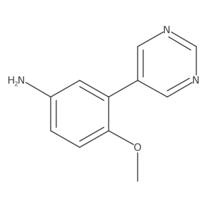 4-Methoxy-3-(pyrimidin-5-yl)aniline Structure