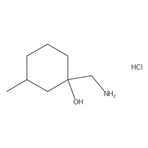 1-(Aminomethyl)-3-methylcyclohexanol hydrochloride结构式