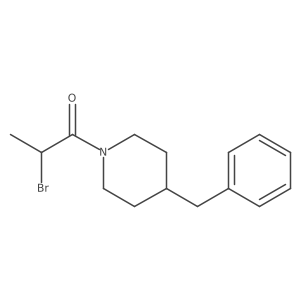 4-Benzyl-1-(2-bromopropanoyl)piperidine结构式