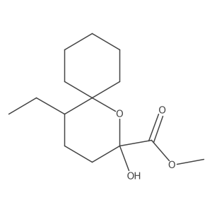 Methyl 5-ethyl-2-hydroxy-1-oxaspiro[5.5]undecane-2-carboxylate Structure
