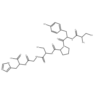 L-Seryl-L-tyrosyl-L-prolyl-L-serylglycyl-L-histidine结构式