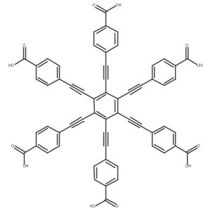 4,4',4'',4''',4'''',4'''''-(Benzene-1,2,3,4,5,6-hexaylhexakis(ethyne-2,1-diyl))hexabenzoic acid结构式