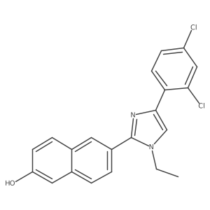 6-[4-(2,4-Dichloro-phenyl)-1-ethyl-1H-imidazol-2-yl]-naphthalen-2-ol Structure