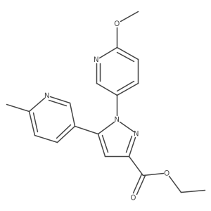 1-(6-methoxy-3-pyridyl)-5-(6-methyl-3-pyridyl)-1H-pyrazole-3-carboxylic acid ethyl ester Structure