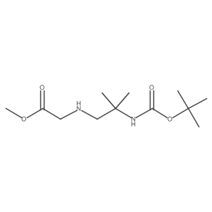 (2-Tert-butoxycarbonylamino-2-methylpropylamino)acetic acid methyl ester Structure