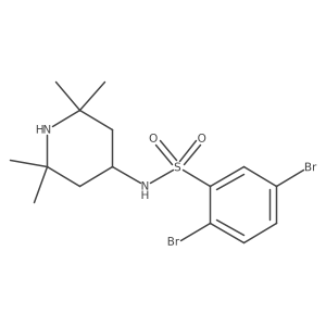 2,5-dibromo-N-(2,2,6,6-tetramethylpiperidin-4-yl)benzene-1-sulfonamide结构式