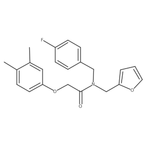 2-(3,4-dimethylphenoxy)-N-(4-fluorobenzyl)-N-(furan-2-ylmethyl)acetamide Structure