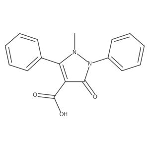 2,3-Dihydro-1-methyl-3-oxo-2,5-diphenyl-1H-pyrazole-4-carboxylic acid Structure