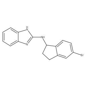 n-(Benzimidazol-2-yl)-5-bromo-1-indanylamine Structure