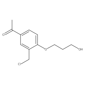 1-[3-Chloromethyl-4-(3-hydroxy-propoxy)-phenyl]-ethanone结构式
