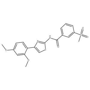 N-(4-(2,4-dimethoxyphenyl)thiazol-2-yl)-3-(methylsulfonyl)benzamide结构式