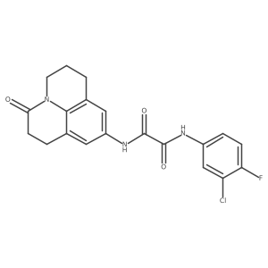 N1-(3-chloro-4-fluorophenyl)-N2-(3-oxo-1,2,3,5,6,7-hexahydropyrido[3,2,1-ij]quinolin-9-yl)oxalamide Structure
