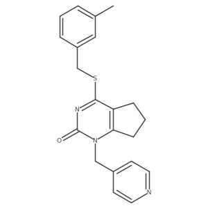 4-((3-methylbenzyl)thio)-1-(pyridin-4-ylmethyl)-6,7-dihydro-1H-cyclopenta[d]pyrimidin-2(5H)-one结构式