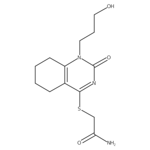 2-((1-(3-Hydroxypropyl)-2-oxo-1,2,5,6,7,8-hexahydroquinazolin-4-yl)thio)acetamide结构式