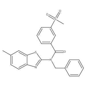 N-benzyl-N-(6-methylbenzo[d]thiazol-2-yl)-3-(methylsulfonyl)benzamide Structure
