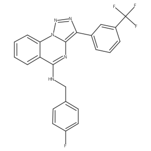 N-[(4-fluorophenyl)methyl]-3-[3-(trifluoromethyl)phenyl]-[1,2,3]triazolo[1,5-a]quinazolin-5-amine结构式
