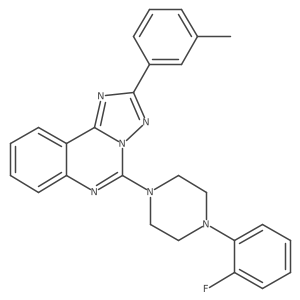 1-(2-Fluorophenyl)-4-[2-(3-methylphenyl)-[1,2,4]triazolo[1,5-C]quinazolin-5-YL]piperazine结构式