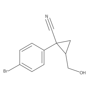 (1R,2S)-1-(4-bromophenyl)-2-(hydroxymethyl)cyclopropanecarbonitrile结构式
