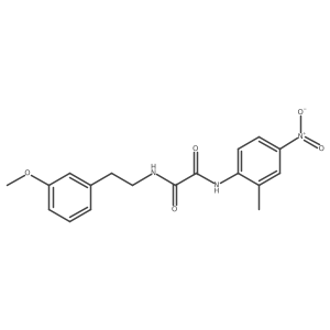 N1-(3-methoxyphenethyl)-N2-(2-methyl-4-nitrophenyl)oxalamide结构式
