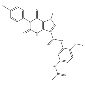 N-(5-acetamido-2-methoxyphenyl)-3-(4-chlorophenyl)-5-methyl-2,4-dioxo-2,3,4,5-tetrahydro-1H-pyrrolo[3,2-d]pyrimidine-7-carboxamide Structure