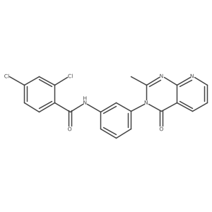 2,4-dichloro-N-(3-(2-methyl-4-oxopyrido[2,3-d]pyrimidin-3(4H)-yl)phenyl)benzamide Structure