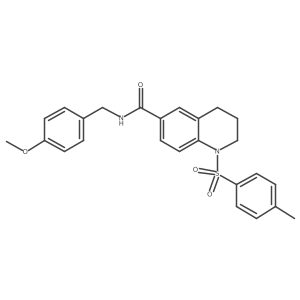 N-(4-Methoxybenzyl)-1-tosyl-1,2,3,4-tetrahydroquinoline-6-carboxamide结构式