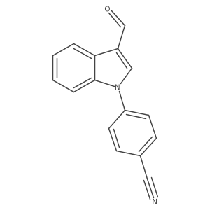 4-(3-Formyl-1h-indol-1-yl)benzonitrile Structure
