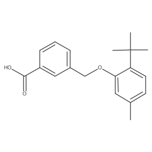 3-((2-(Tert-butyl)-5-methylphenoxy)methyl)benzoic acid Structure