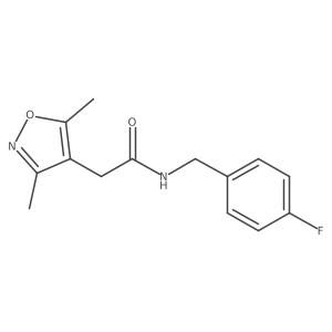 2-(3,5-dimethyl-1,2-oxazol-4-yl)-N-(4-fluorobenzyl)acetamide Structure
