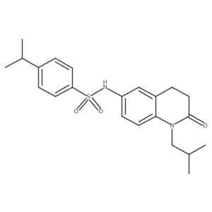 N-(1-isobutyl-2-oxo-1,2,3,4-tetrahydroquinolin-6-yl)-4-isopropylbenzenesulfonamide结构式