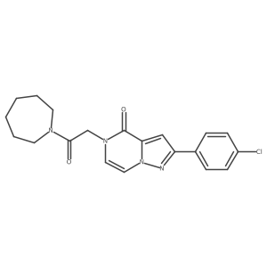 5-(2-azepan-1-yl-2-oxoethyl)-2-(4-chlorophenyl)pyrazolo[1,5-a]pyrazin-4(5H)-one结构式