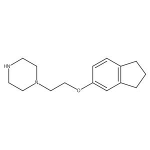 1-[2-(2,3-dihydro-1H-inden-5-yloxy)ethyl]piperazine Structure