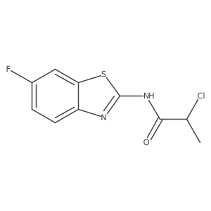 2-chloro-N-(6-fluoro-1,3-benzothiazol-2-yl)propanamide Structure