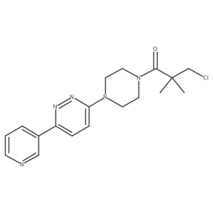 3-Chloro-2,2-dimethyl-1-{4-[6-(pyridin-3-yl)pyridazin-3-yl]piperazin-1-yl}propan-1-one结构式