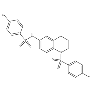 4-chloro-N-(1-((4-fluorophenyl)sulfonyl)-1,2,3,4-tetrahydroquinolin-6-yl)benzenesulfonamide Structure