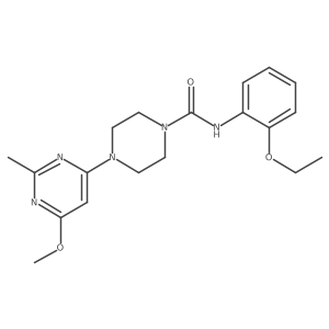 N-(2-ethoxyphenyl)-4-(6-methoxy-2-methylpyrimidin-4-yl)piperazine-1-carboxamide结构式