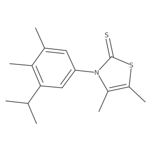 3-[3,4-Dimethyl-5-(1-methylethyl)phenyl]-4,5-dimethyl-2(3H)-thiazolethione结构式